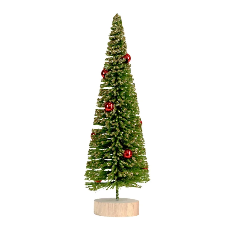 Mini Arvore de Natal 20cm Pinheiro Bolas Vermelhas Decoracao Natalina Premium Enfeite