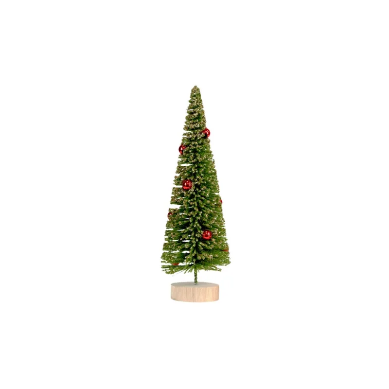 Enfeite Mini Árvore Natal com Bolinhas Natalina 24cm