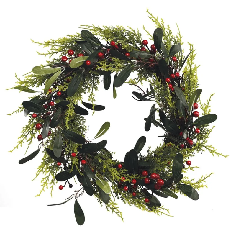 Guirlanda Natalina com Berries e Galhos 50CM