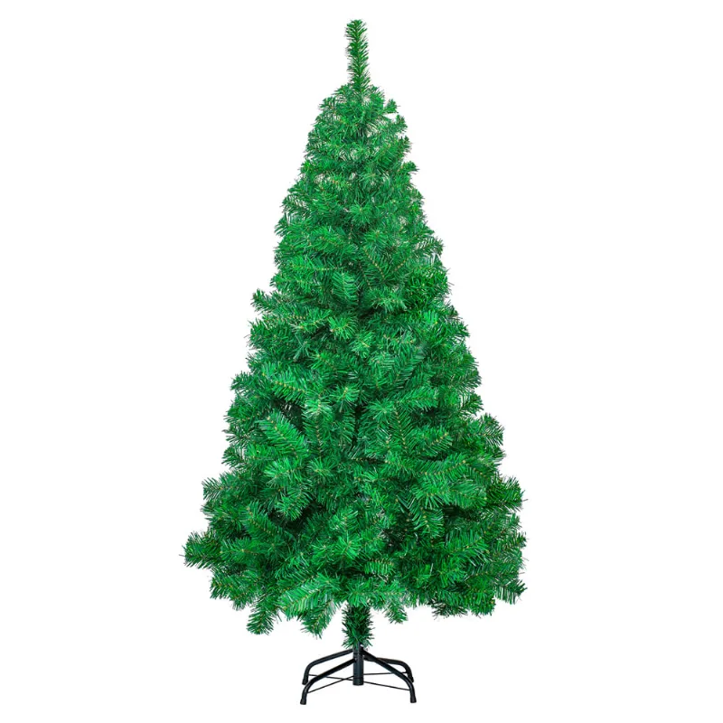 Árvore De Natal Grande Real Desmontável 210cm Com 1150 Galhos E Base De Ferro