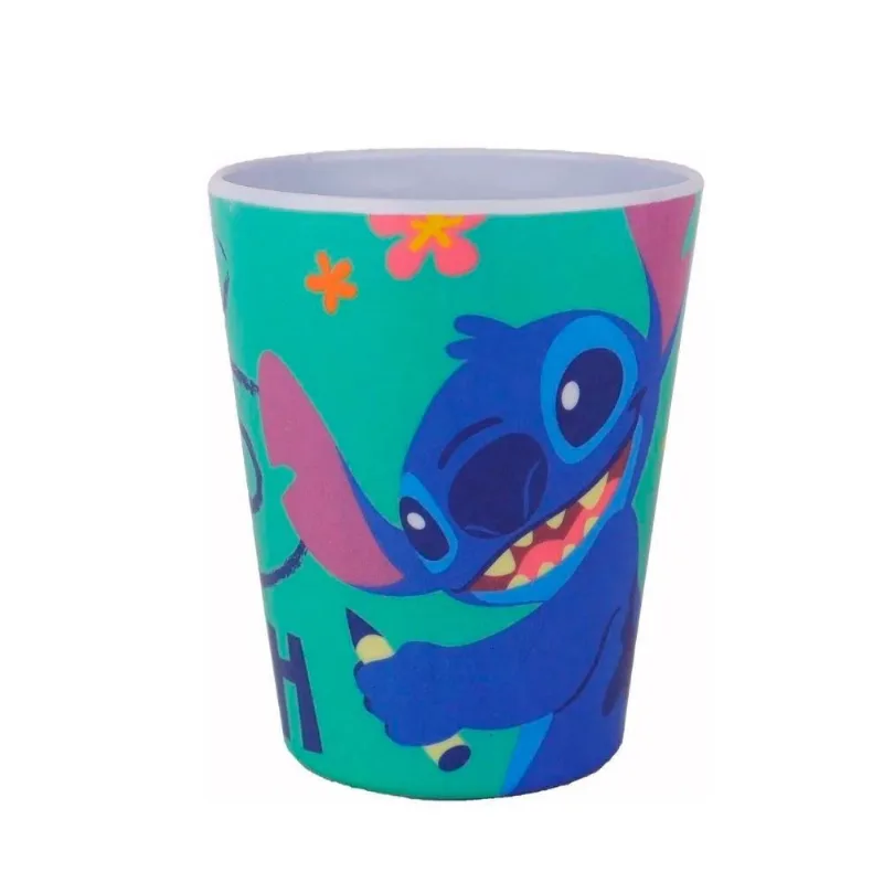Copo Infantil Disney Stitch Bebibas Melamine 300Ml
