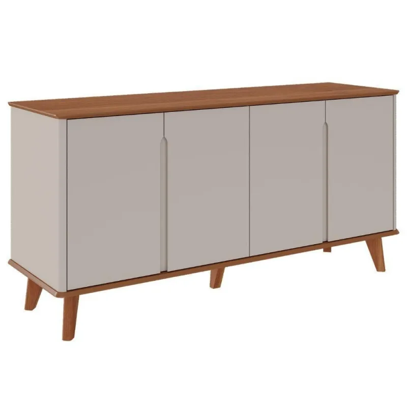 Buffet Balcão Serena 4 Portas 1 Prateleira MDF Off White Milani Movelaria - OUTRAS