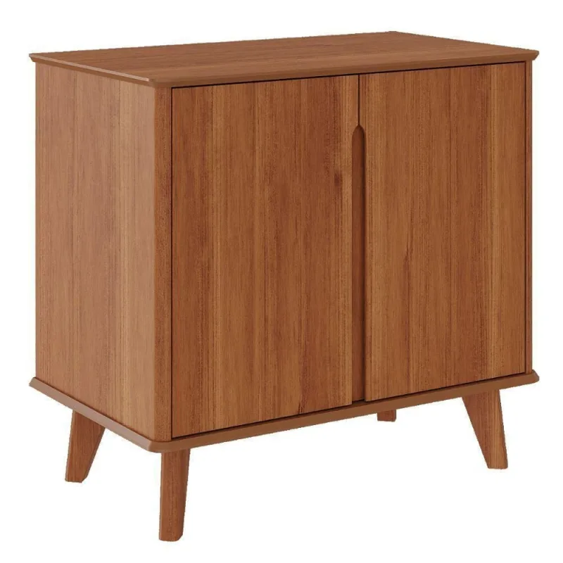 Aparador Buffet Serena 2 Portas 1 Prateleira MDF Cinamomo Milani Movelaria - OUTRAS - Móveis