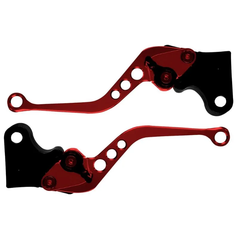 Manete Esportivo Atrox Moto Honda Cg 125/150/160 E Pop 100/110 Freio À Tambor Com Regulagem Vermelho (MP)