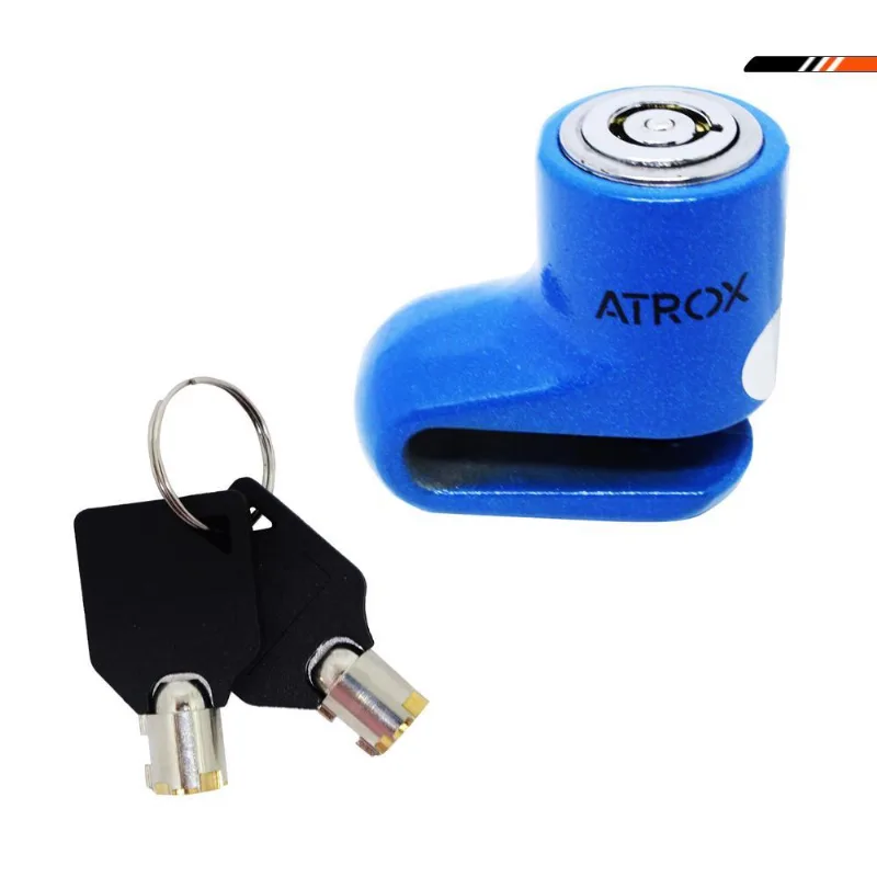 Cadeado Trava De Disco Para Moto 25 Mm Azul Universal Atrox