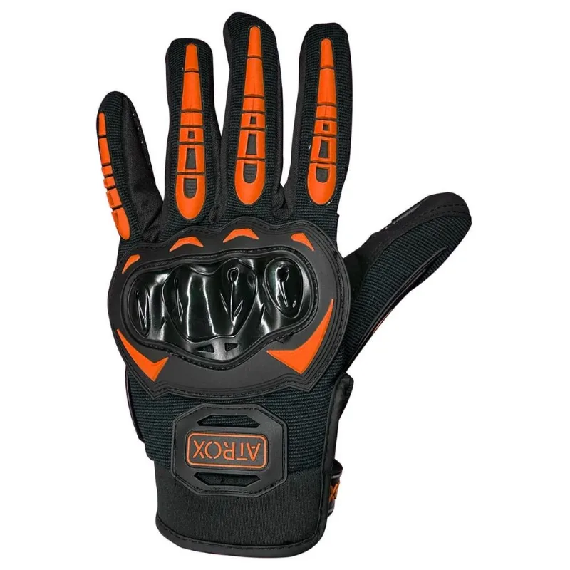 Luva Para Motociclista Atrox Simple Orange Preto E Laranja G (MP)