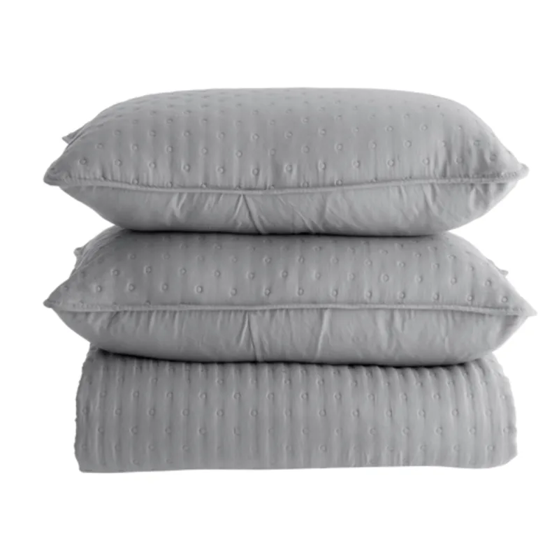 Kit Colcha Chamonix Cinza Solteiro Becadecor