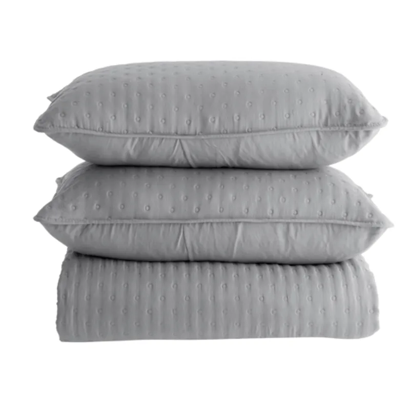 Kit Colcha Chamonix Cinza Casal Becadecor