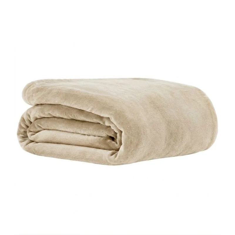 Cobertor Siena 220X240cm Queen Bege Becadecor