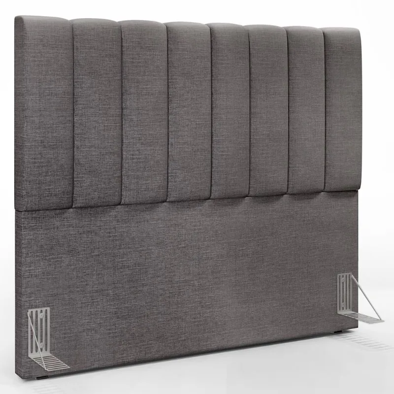 Cabeceira Cama Box Casal 140 cm Dália W01 Linho Cinza Escuro - Lyam Decor - Lyam Decor