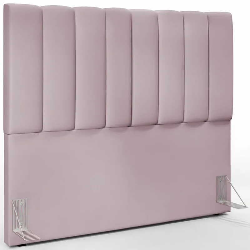 Cabeceira Cama Box Casal 140 cm Dália W01 Suede Rosê - Lyam Decor - Lyam Decor