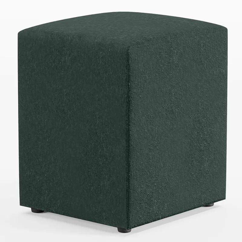 Puff Quadrado Decorativo L02 Sala de Estar Linho Verde - Lyam Decor - Lyam Decor