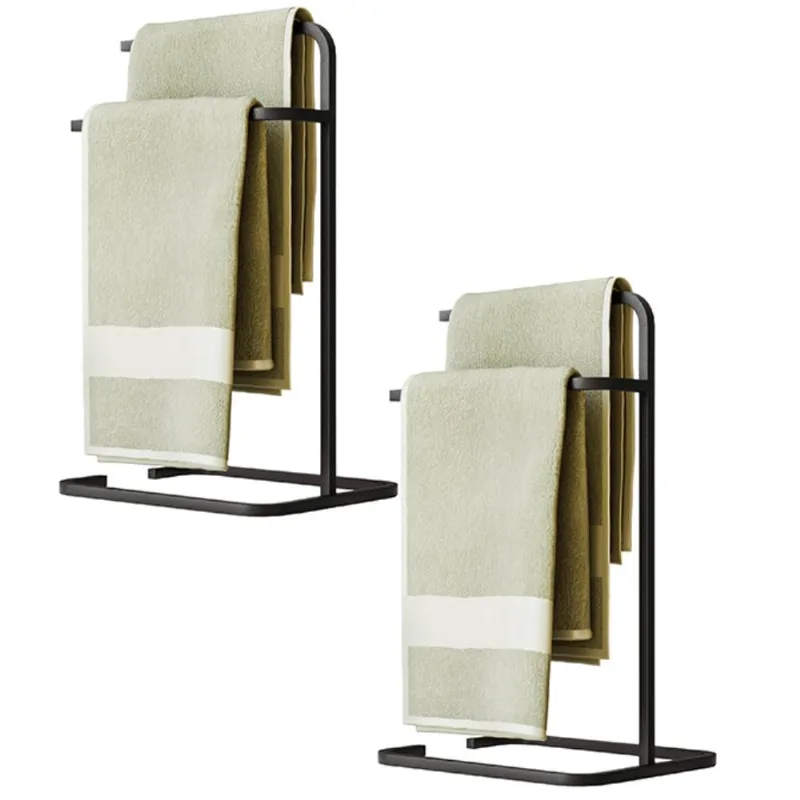 Kit 2 Suporte Porta Papel Toalha Isla Para Pia Bancada Lavabo Duplo Aço D01 Preto Fosco - Lyam Decor - Lyam Decor