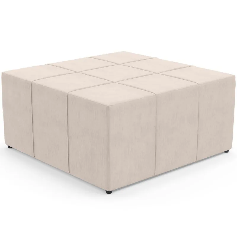 Puff Quadrado Milano 90x90cm W01 Suede Bege