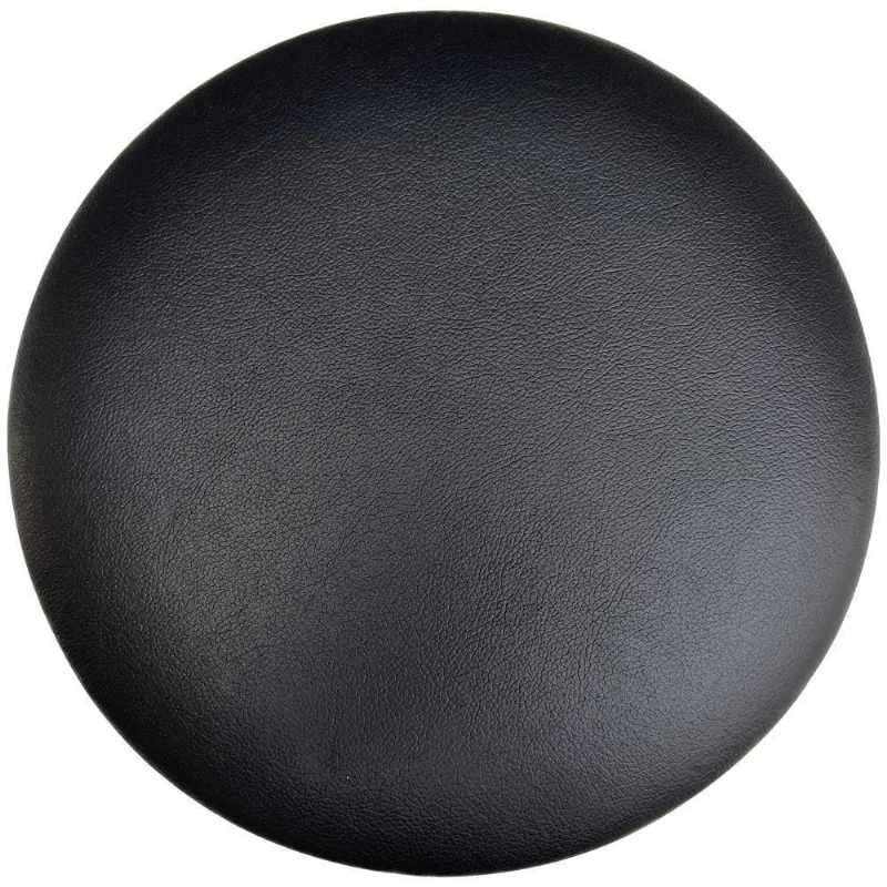 Assento Redondo H02 Corino Preto 30cm - Lyam Decor