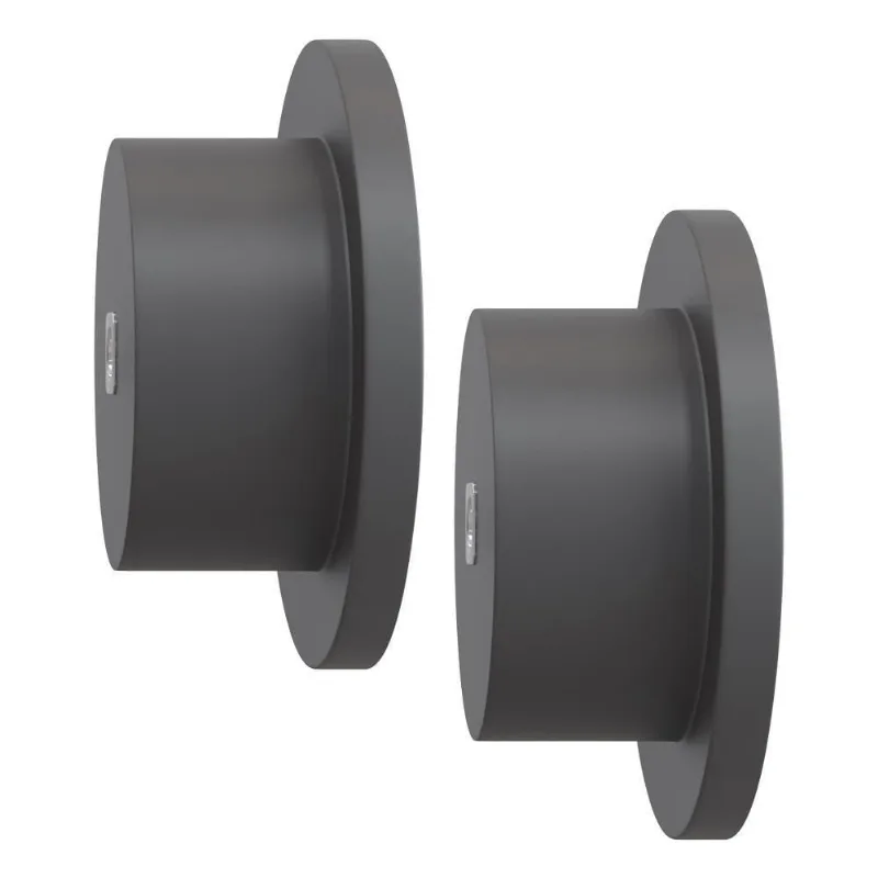 Kit 02 Pinos Suporte De Parede Madeira Preto Redondo - Lyam Decor