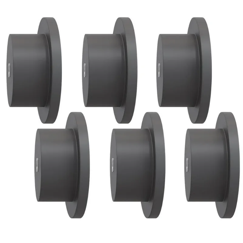 Kit 06 Pinos Suporte De Parede Madeira Preto Redondo - Lyam Decor