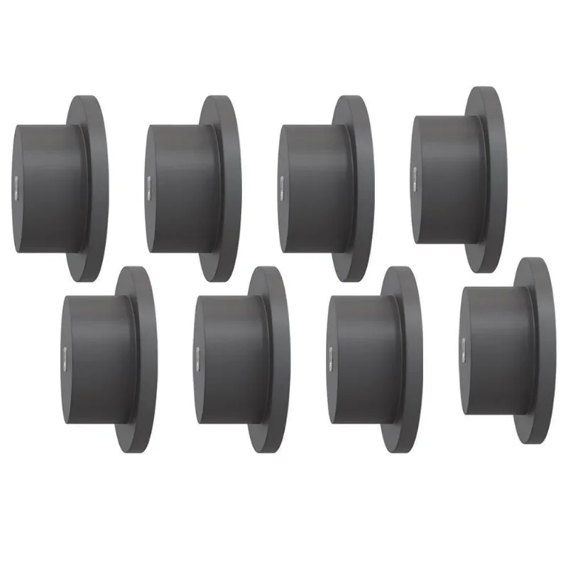 Kit 08 Pinos Suporte De Parede Madeira Preto Redondo - Lyam Decor