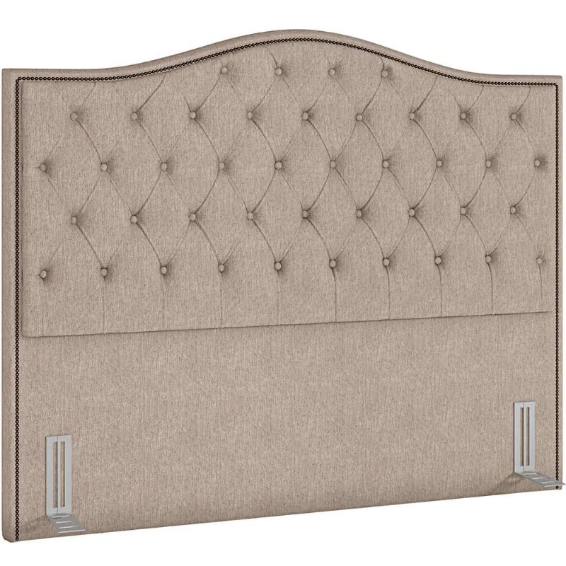 Cabeceira Cama Box Casal 140 cm P05 Grécia Linho Bege - Lyam Decor - Lyam Decor