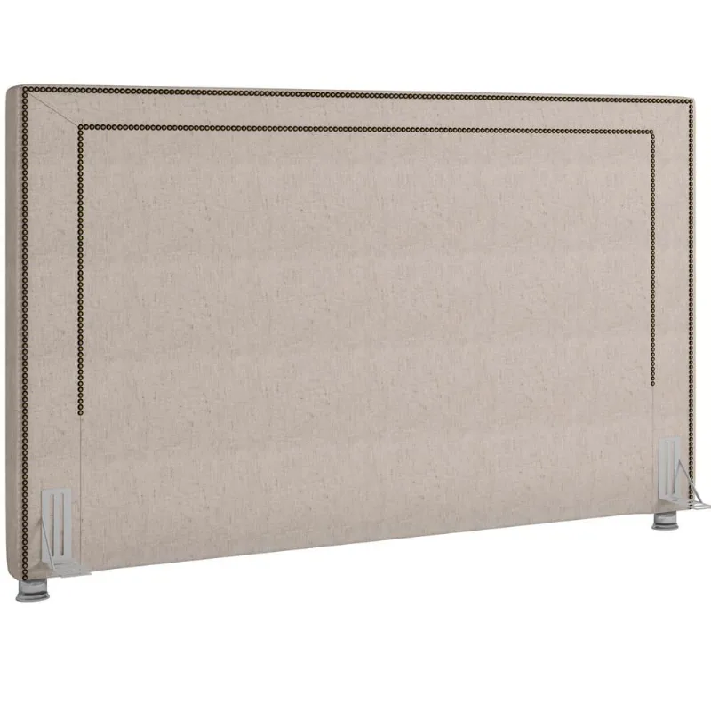 Cabeceira Cama Box Casal King 195 cm P05 Berlim Linho Bege Claro - Lyam Decor - Lyam Decor