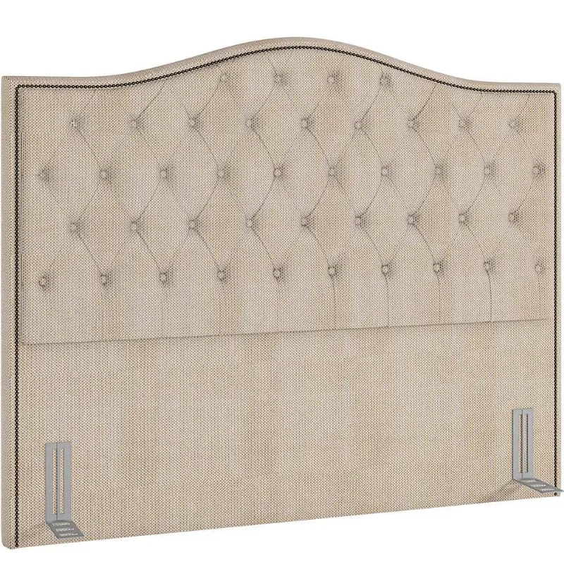 Cabeceira Cama Box Casal King 195 cm P05 Grécia Linho Creme - Lyam Decor