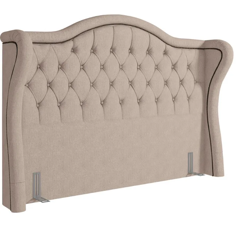 Cabeceira Cama Box Casal King 195 cm P05 Lisboa Linho Bege - Lyam Decor