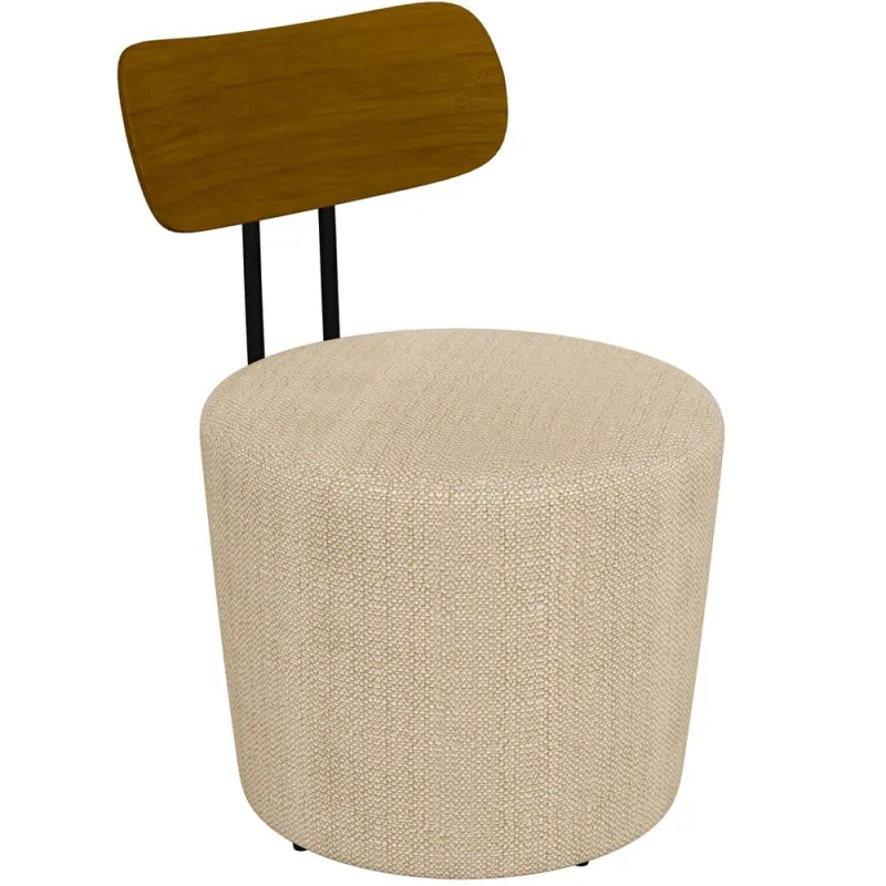 Poltrona Para Sala De Estar Decorativa Base Fixa Luara M03 Linho Bege - Lyam Decor - Lyam Decor