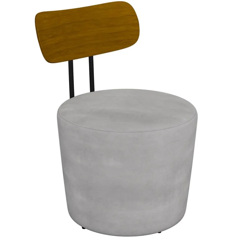 Poltrona Para Sala De Estar Decorativa Base Fixa Luara M03 Veludo Cinza - Lyam Decor - Lyam Decor - Móveis