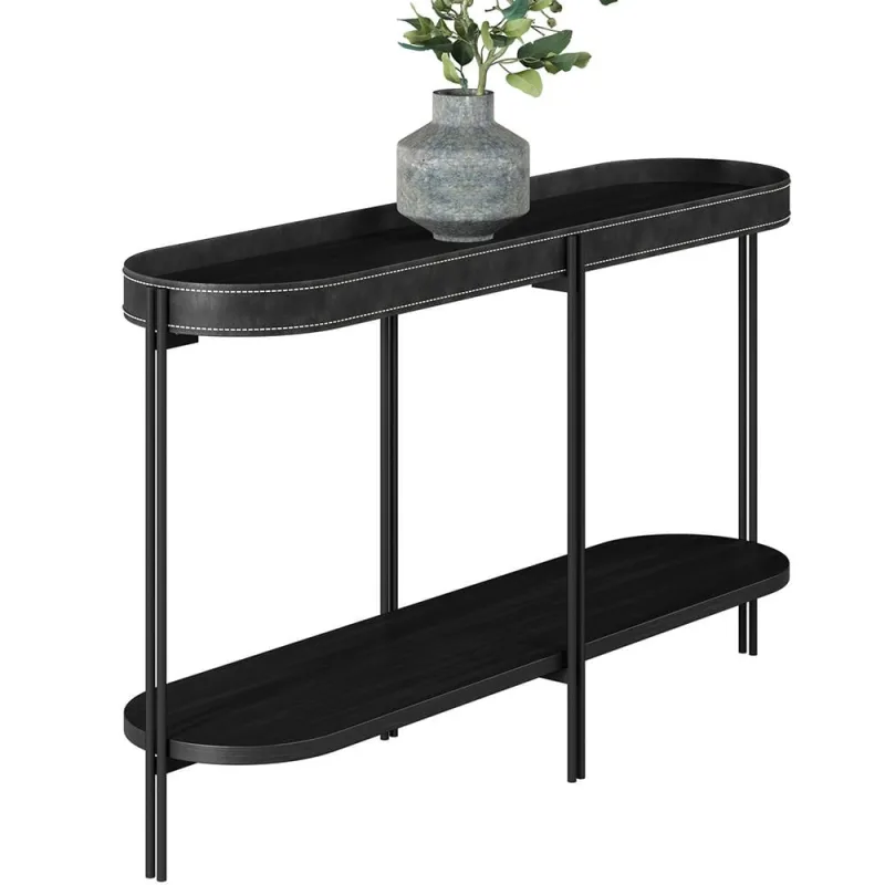 Aparador Decorativo Industrial Para Sala de Estar Jantar Sintético Nord L05 Preto - Lyam Decor - Lyam Decor - Móveis