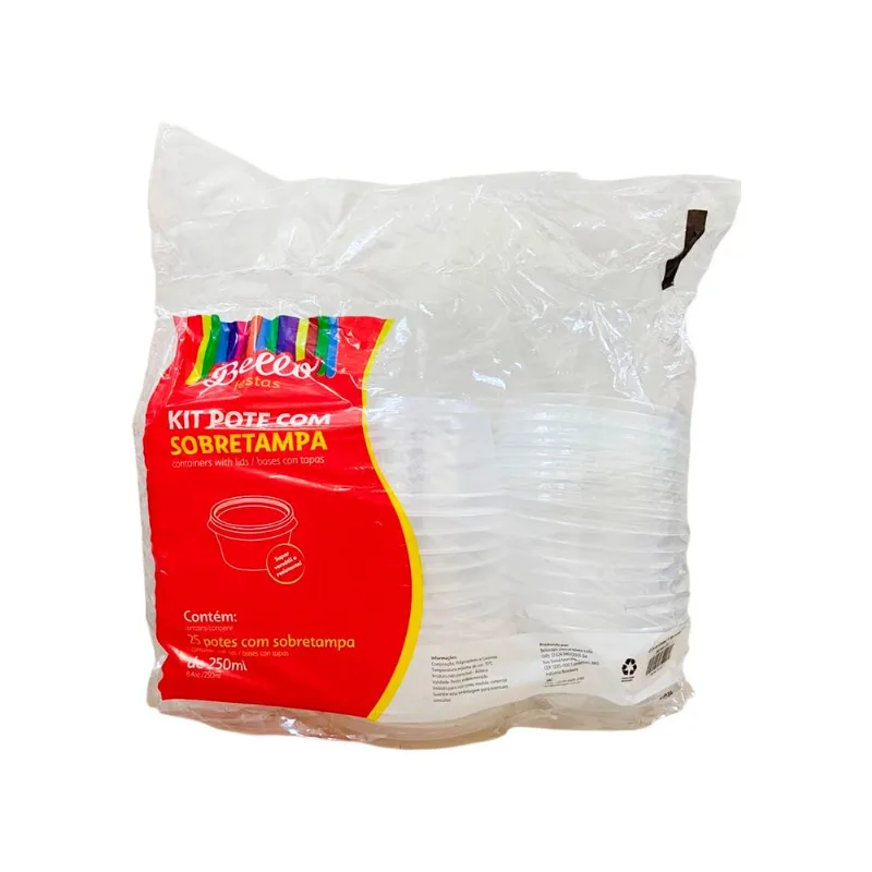 Kit Pote Tampa PP 25x250ml Bello