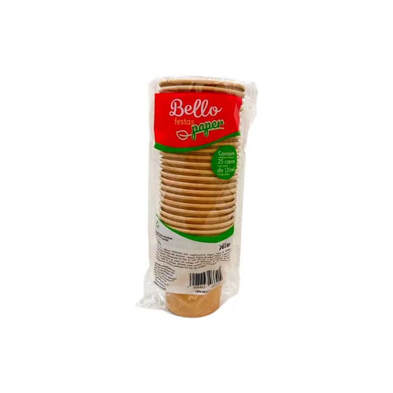 Copo Papel 120ml Bello Festas 25un