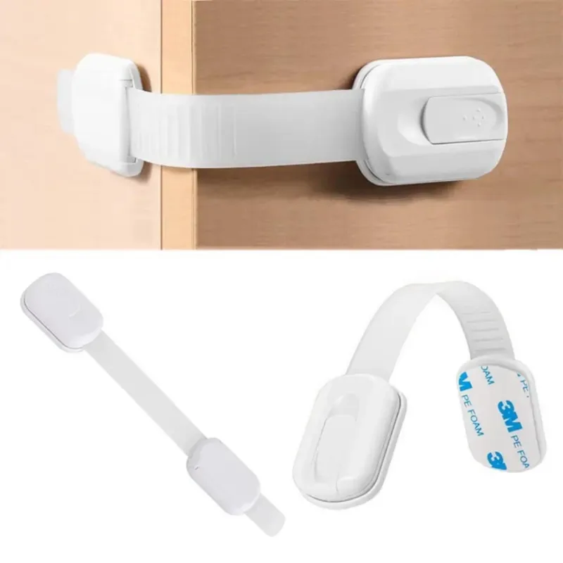 Kit 5 Travas De Gaveta Ajustável Segurança Para Crianças
