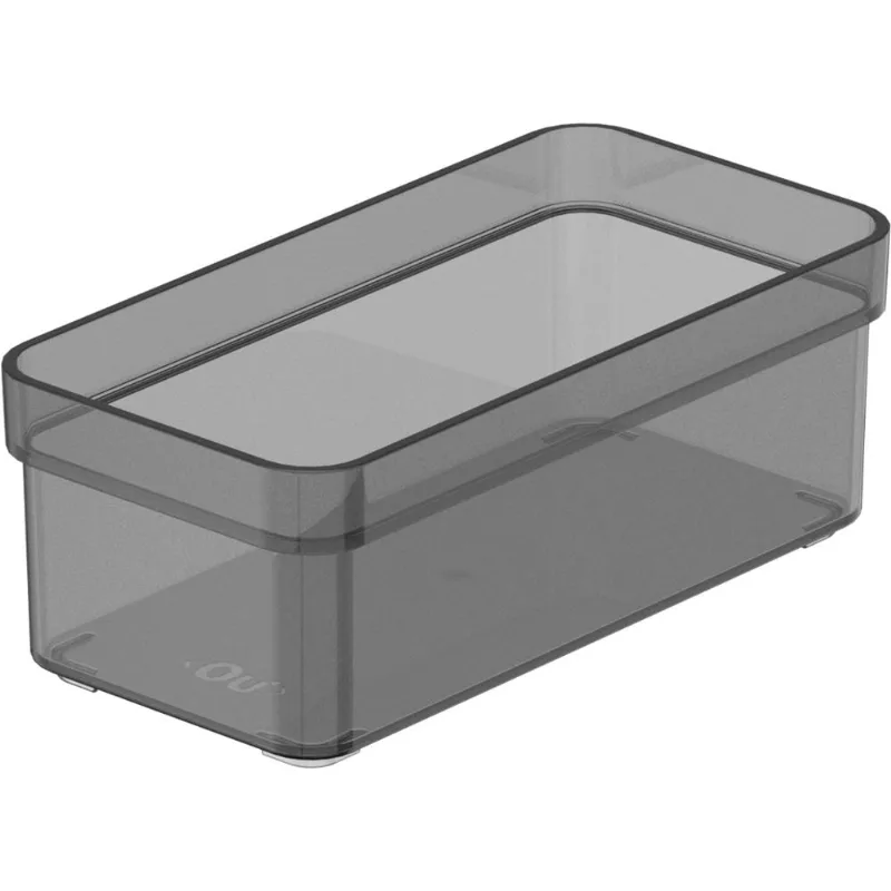 Organizador De Gaveta Clear 15X7,5X5,6Cm Fumê Ou