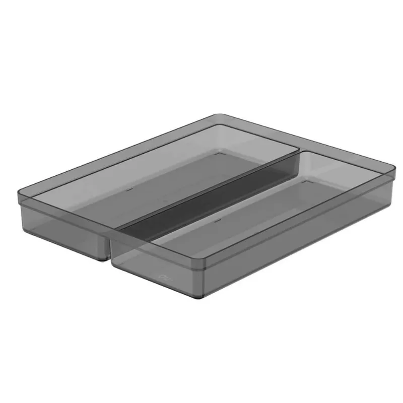Organizador De Gaveta Clear Fumê 37,5X30X5,6Cm - Ogc800Fm - Ou