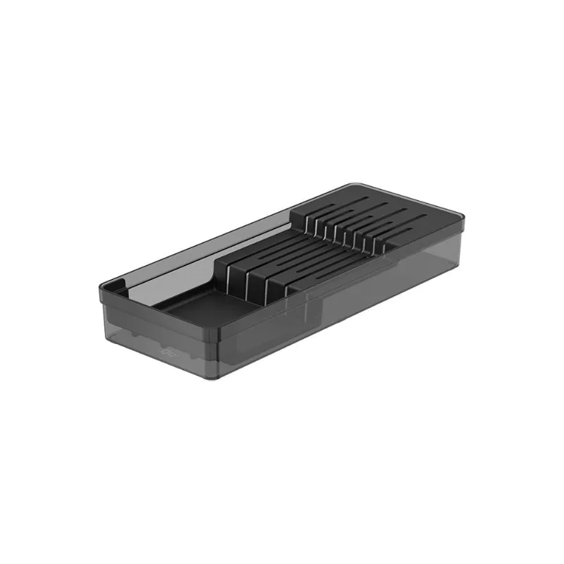 Organizador De Facas Clear Preto 37,5X15X5,6Cm - Ogc900Ptf - Ou
