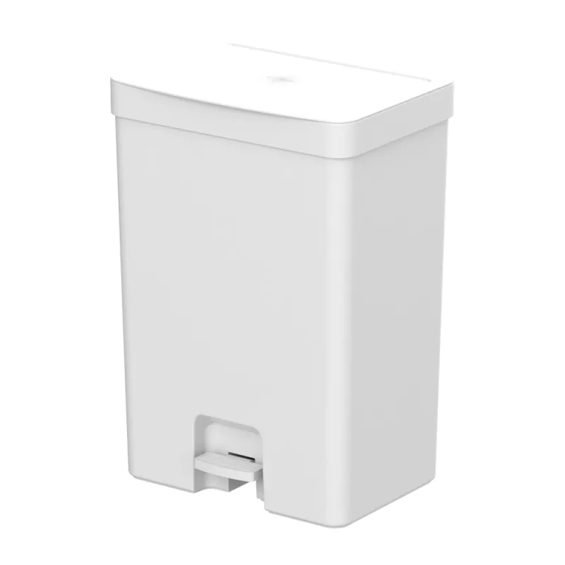 Lixeira com Pedal Trium com Duplo Compartimento Branco Ou - Ou - Casa