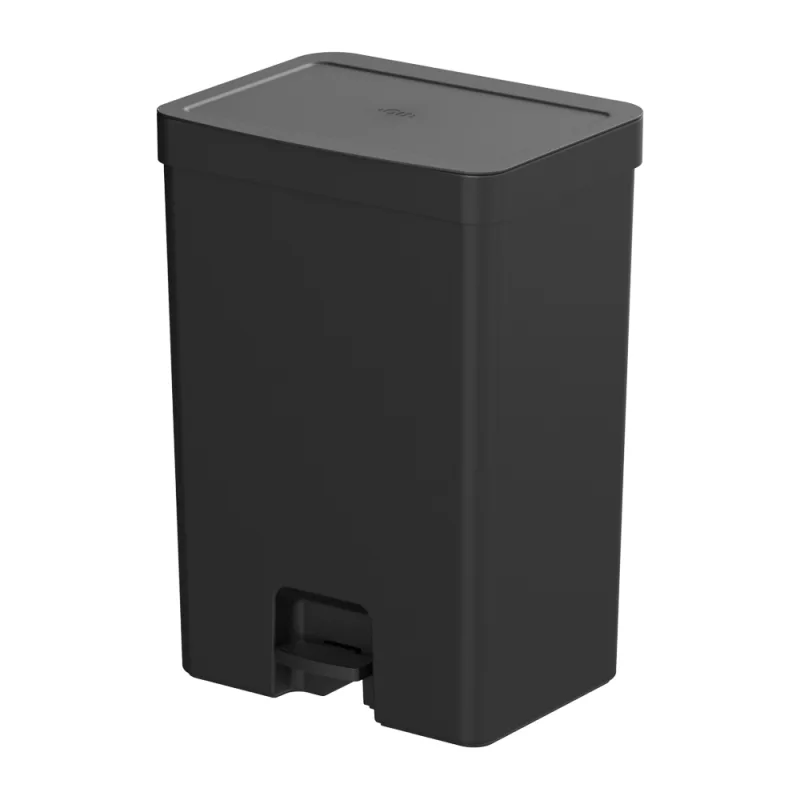 Lixeira com Pedal Trium com Duplo Compartimento Preto Ou - Ou - Casa