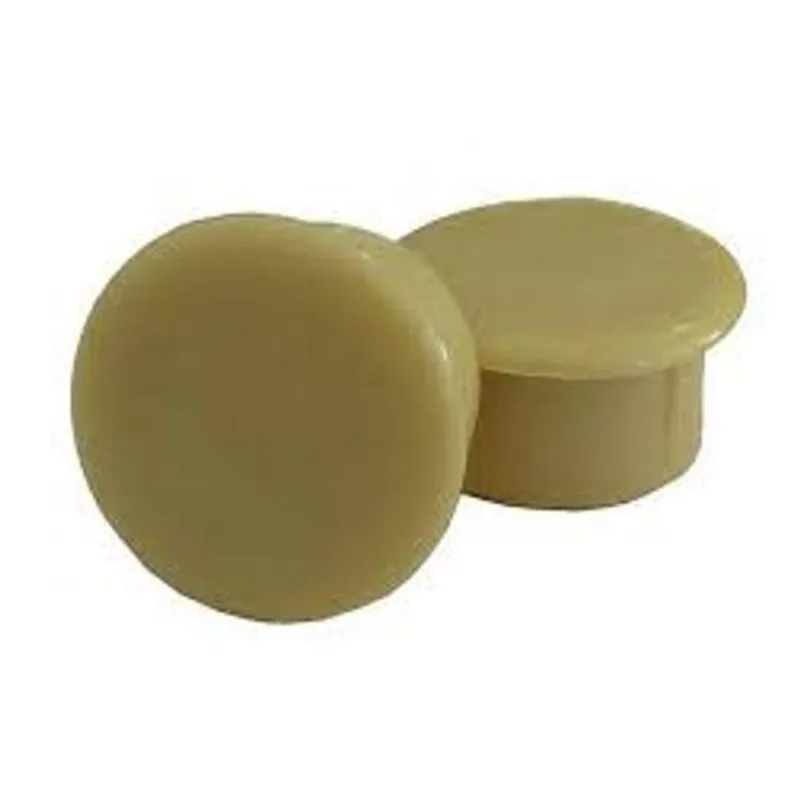 Tapa Furo Plástico 08mm Marfim Pcte C/100pçs