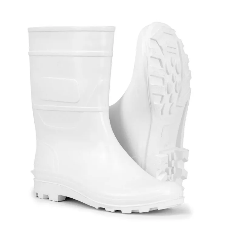 Bota PVC Crival Branca Cano Médio 28cm sem Forro CA32178 44/45