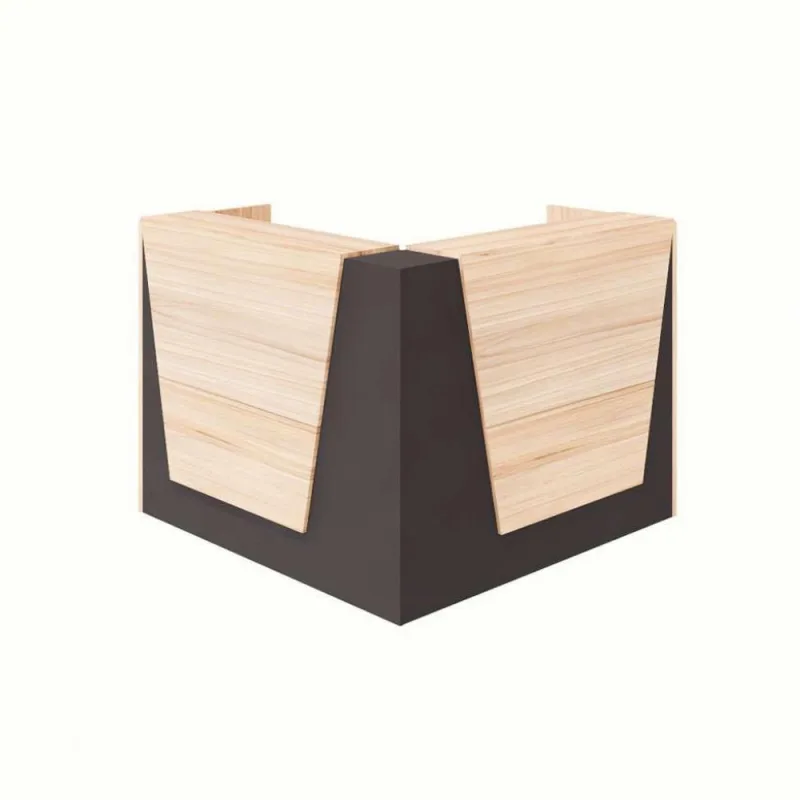 Balcão de Atendimento em L Modern Design Calvi e Preto 141 cm - Modern Design - Agro, Indústria E Comércio