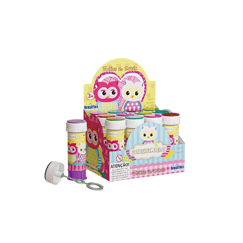 Bolha Sabão Corujinhas Animal Lembrancinha Infantil 1 Unidade