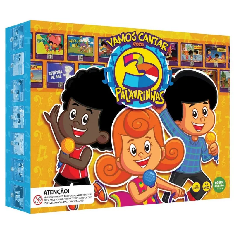 Jogo Vamos Cantar Com 3 Palavrinhas Editora 100% Cristão