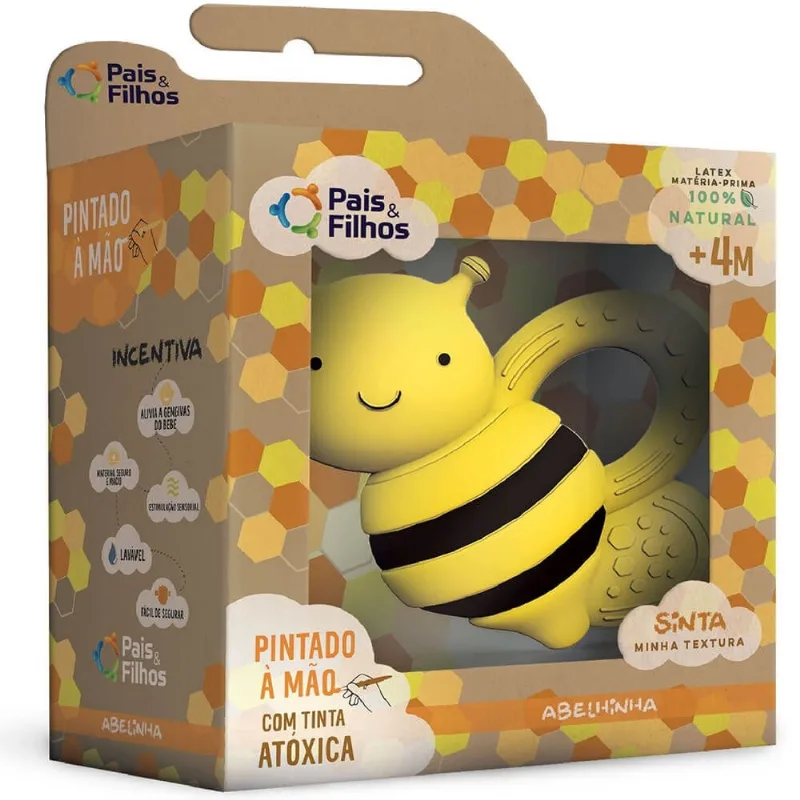 Mordedor latex abelhinha pais E filhos