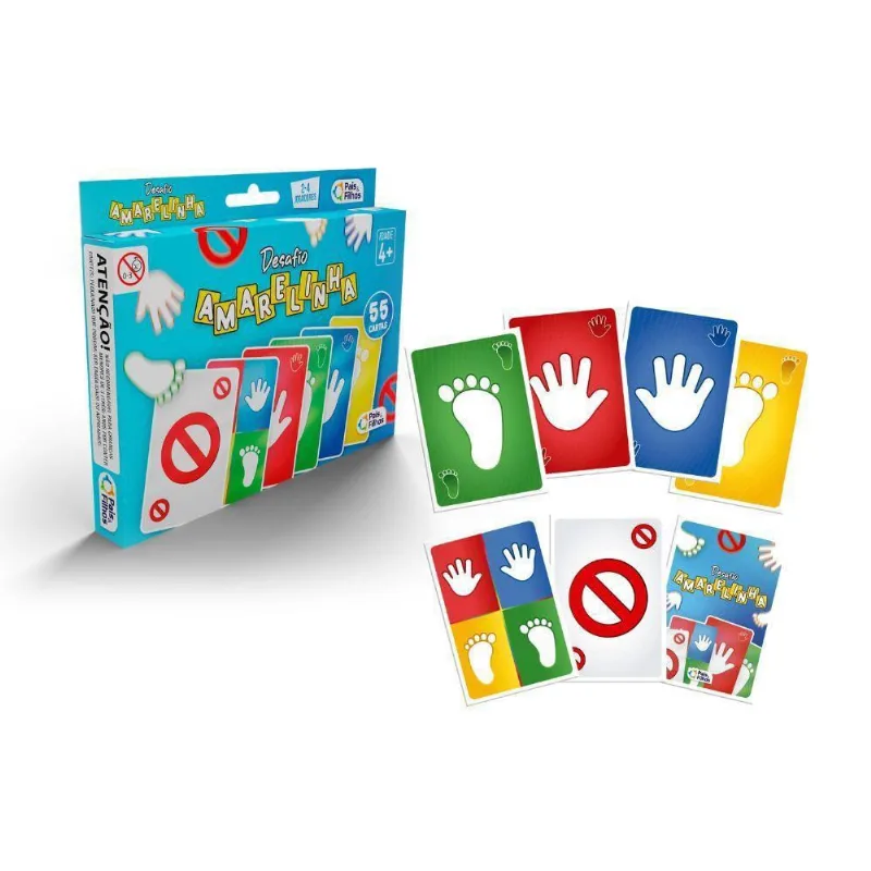 Jogo De Cartas Desafio Amarelinha 18 Cartas Pais E Filhos