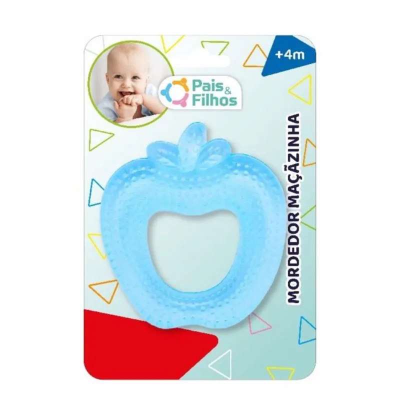 Mordedor para bebe Macazinha Azul com Agua - Pais e Filhos