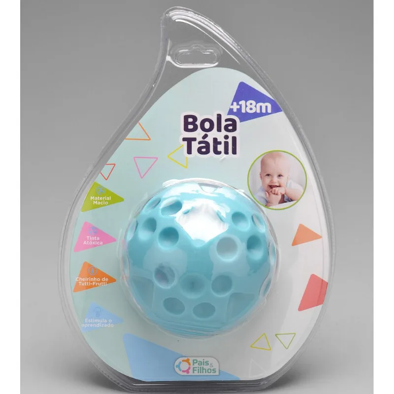 Bola Tátil Formas Geométricas Azul Azul