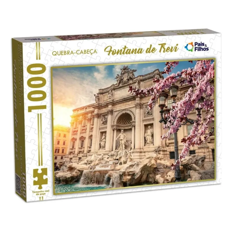 Quebra-Cabeça - 1000 peças - Fontana di Trevi - Pais e Filhos - Pais E Filhos - Brinquedos
