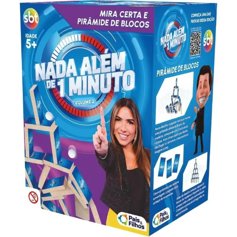 Jogo Nada Além De 1 Minuto SBT Mira Certa Pais e Filhos