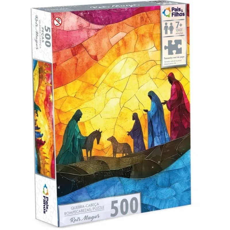 QUEBRA-CABECA Cartonado Reis Magos 500 Pecas - Pais E Filhos - Brinquedos