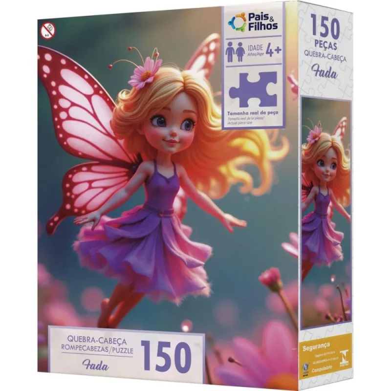 QUEBRA-CABECA Cartonado Fada 150 Pecas - Pais E Filhos - Brinquedos